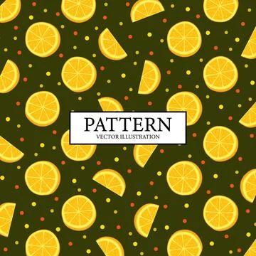 Pattern background of fresh yellow lemon slices - Vector Stock Illustration