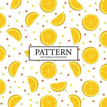 Pattern background of fresh yellow lemon slices - Vector Stock Illustration