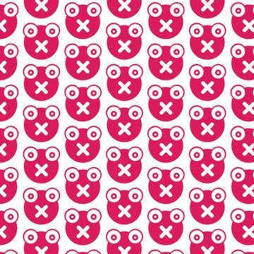 Pattern background Frog Icon Stock Illustration