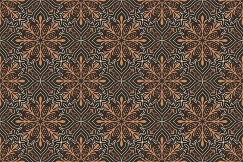 Pattern background with geometric circular ornamental Stock Illustration