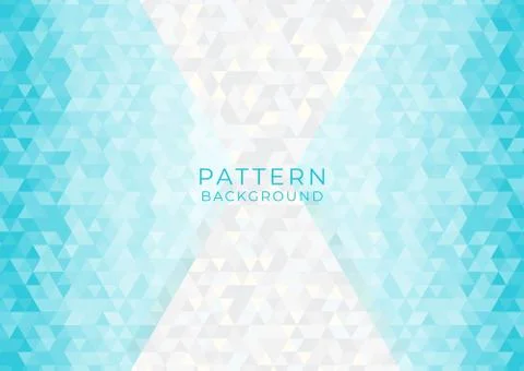 Pattern background geometric triangle shape modern art design color blue and Stock Illustration