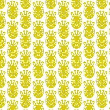 Pattern background Giraffe Face emotion Icon Stock Illustration
