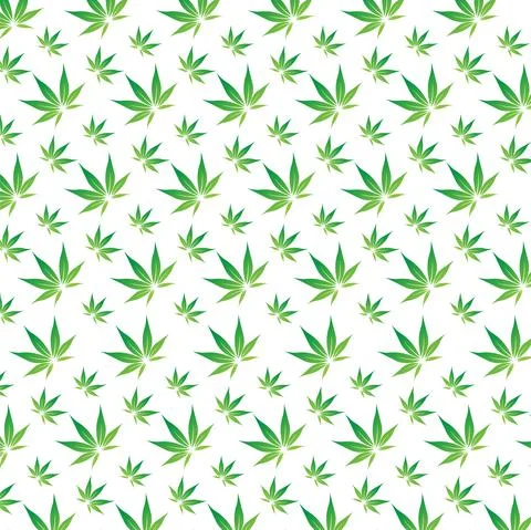 Pattern background of green leaves isolated design, Green herb leaves textur Stock Illustration