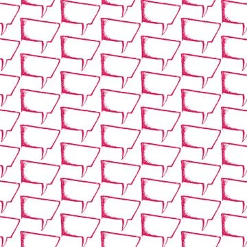 Pattern background Hand drawn bubble speech Stock Illustration