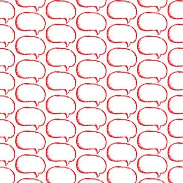 Pattern background Hand drawn bubble speech Stock Illustration