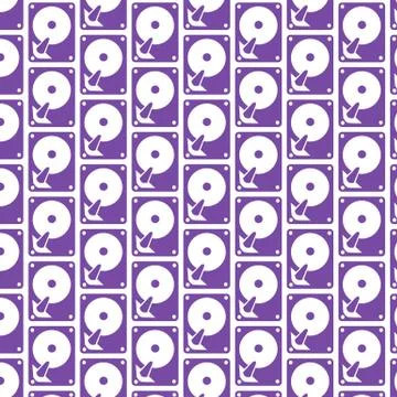 Pattern background Hard disc icon 库存插图