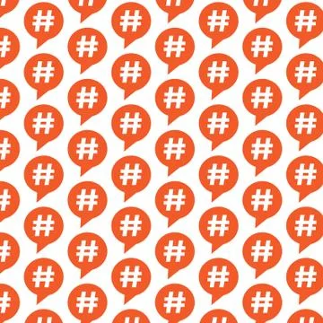 Pattern background Hashtag speech bubble icon Stock Illustration