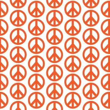 Pattern background Hippie Peace Symbol icon Stock Illustration