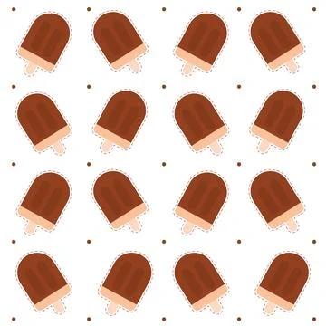 Pattern background with ice cream icons Vector Illustrazione stock