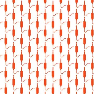 Pattern background jack cable icon Stock Illustration