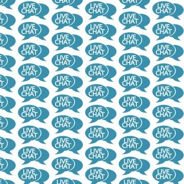 Pattern background Live chat speech bubble icon 스톡 일러스트