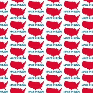 Pattern background Made in USA Icon Stock Illustration