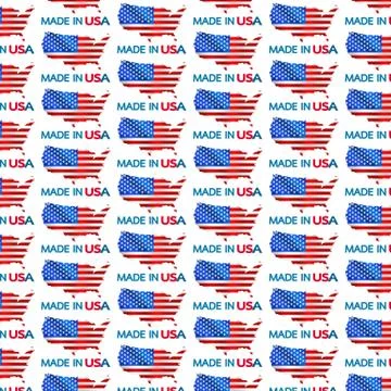 Pattern background Made in USA Icon Stock Illustration