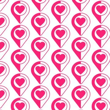 Pattern background Map pointer icon Illustrazione stock