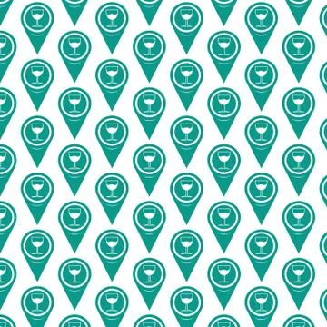 Pattern background Map pointer icon イラスト素材