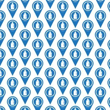 Pattern background Map pointer icon Illustrazione stock