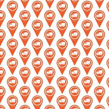 Pattern background Map pointer icon Illustrazione stock