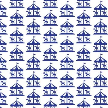 Pattern background merry go round icon Illustrazione stock