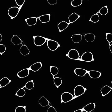 Pattern Background or Wallpaper, Glasses Themed Stock Illustration