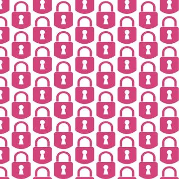 Pattern background Padlock icon Illustrazione stock