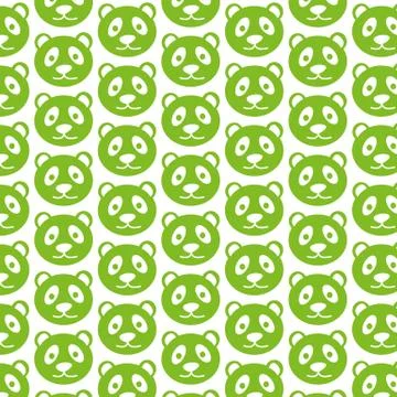 Pattern background panda icon Stock Illustration