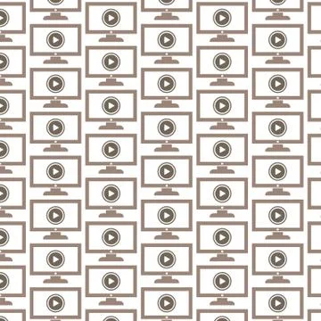 Pattern background play button icon Stock Illustration