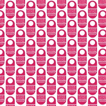 Pattern background please do not disturb door hanger icon Illustrazione stock