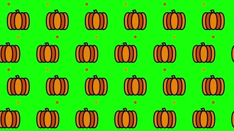 Pattern background with pumpkins. Pumpkins vegetable animation. Cute patter.. Stock Footage 229532862