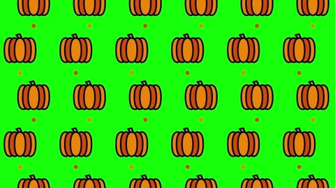 Pattern background with pumpkins. Pumpkins vegetable animation. Cute patter.. Stock Footage 229539233