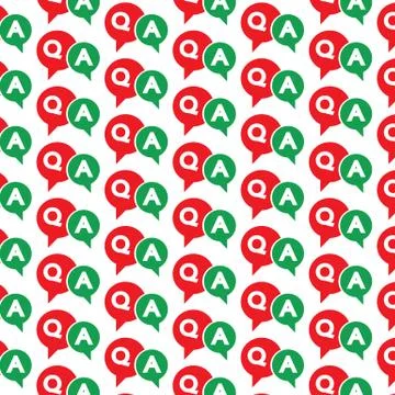Pattern background Question and Answer Speech Bubble icon Illustrazione stock