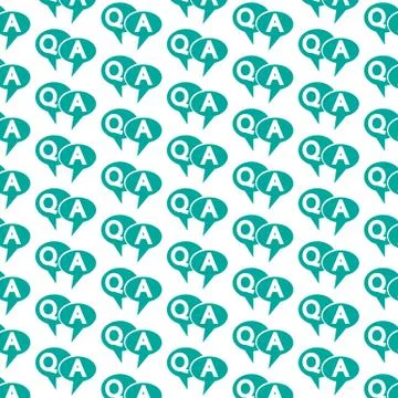 Pattern background Question answer icon Stock Illustration