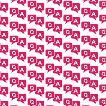 Pattern background Question answer icon Stock Illustration