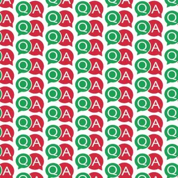 Pattern background Question answer icon Stock Illustration