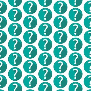 Pattern background Question mark sign icon Stockillustratie
