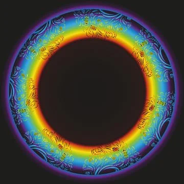 Pattern on the background with a rainbow Stock-Illustration