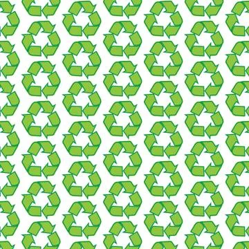 Pattern background Recycle icon 스톡 일러스트