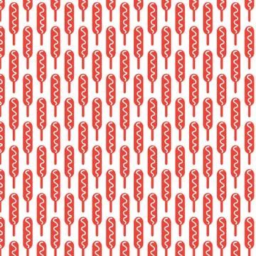 Pattern background sausage hot dog icon Stock Illustration