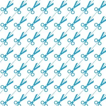 Pattern background Scissors icon Stock Illustration