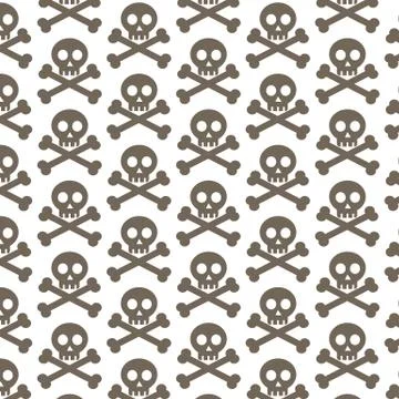Pattern background skull bone icon Illustrazione stock