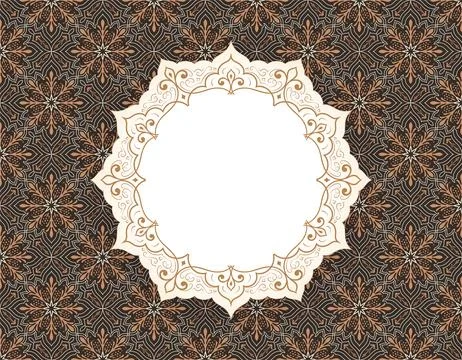 Pattern background with space for text, Islamic ornament background Stock Illustration