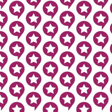 Pattern background Speech Bubble star icon Stock Illustration