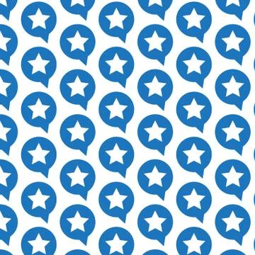 Pattern background Speech Bubble star icon Stock Illustration