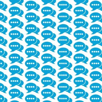 Pattern background Speech bubbles icon Illustrazione stock