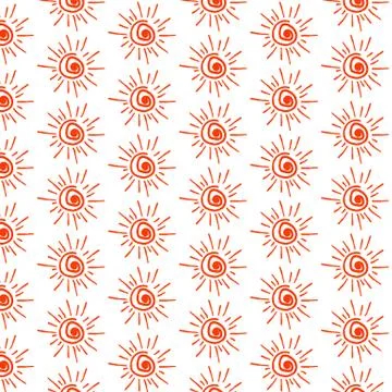 Pattern background Sun Icon Illustrazione stock