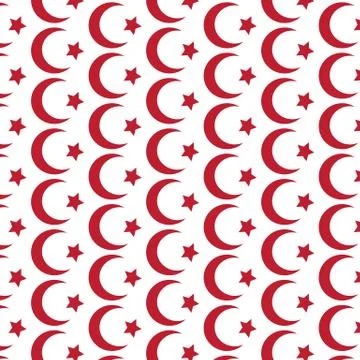 Pattern background Symbol of Islam Star crescent icon Illustrazione stock