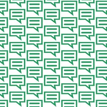 Pattern background talking bubble chat icon Stock Illustration