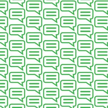 Pattern background talking bubble chat icon Stock Illustration
