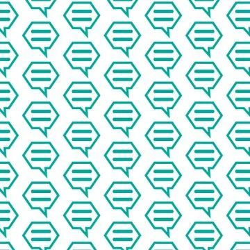 Pattern background talking bubble chat icon Stock Illustration