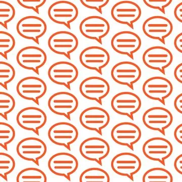 Pattern background talking bubble chat icon Stock Illustration