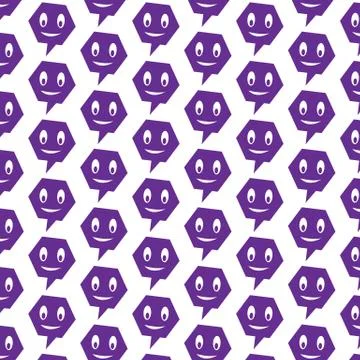 Pattern background talking speech bubble icon Stock Illustration